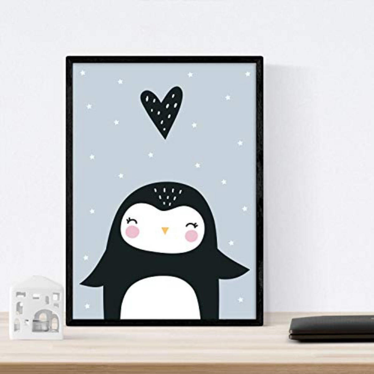 POSTER Set mit 4 Whale, Pinguin Dichtung und Eisbär Tieren A4 Rahmenlos - Klar, Papier (29.7/3cm) - Nacnic