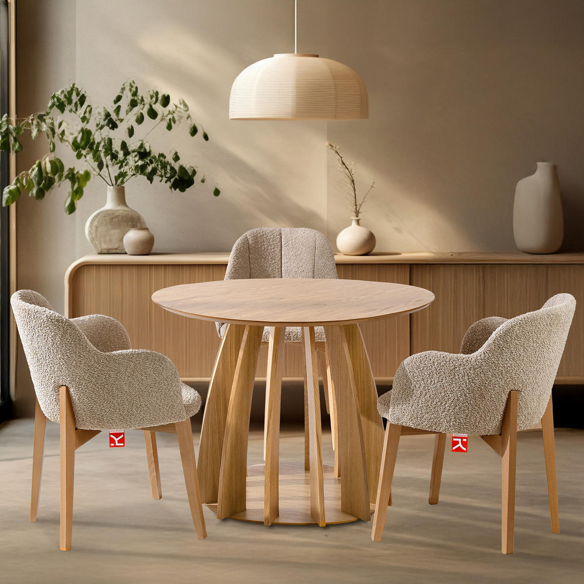 ESSTISCH APOLI - Eichefarben, Holzwerkstoff (100/100/75cm) - KONSIMO®