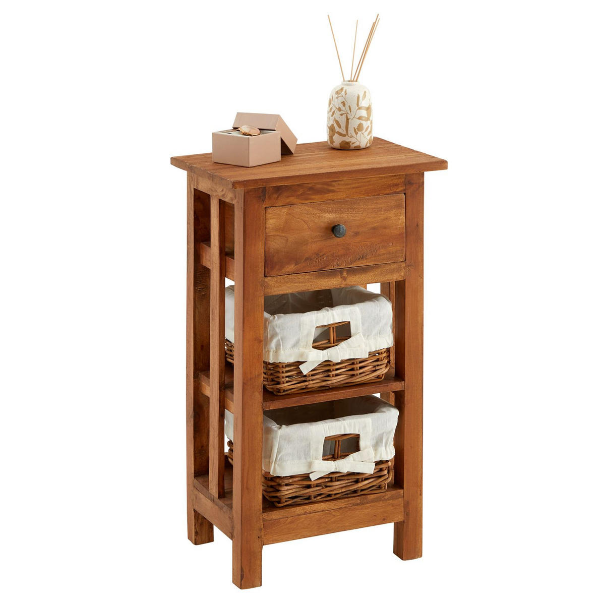 NACHTTISCH TOURNETTE - Naturfarben, Holz (39/71/28cm) - IDIMEX