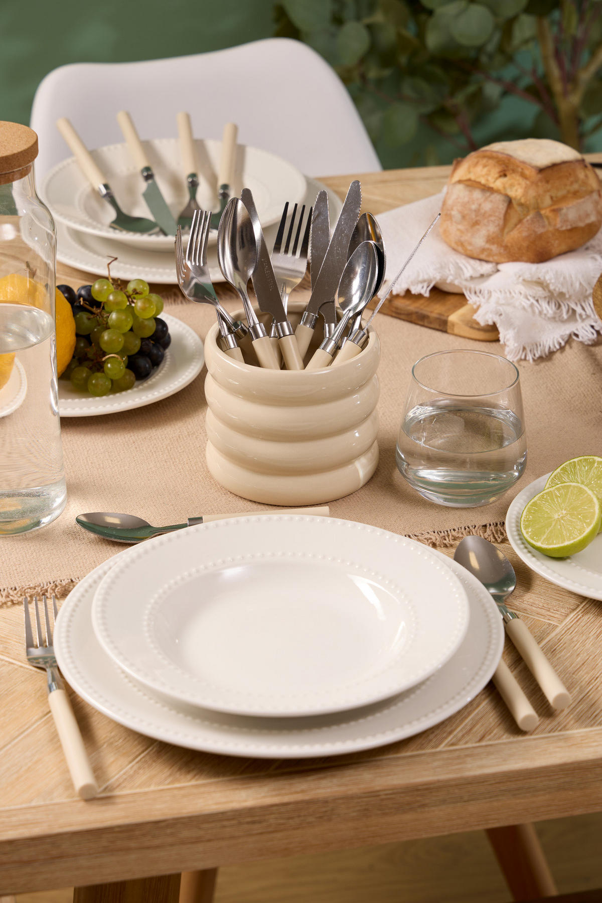 ESSGESCHIRR Porzellan Set Pearl Weiß 27/27/2,9 cm - Weiß, Keramik (27cm) - Secret de Gourmet