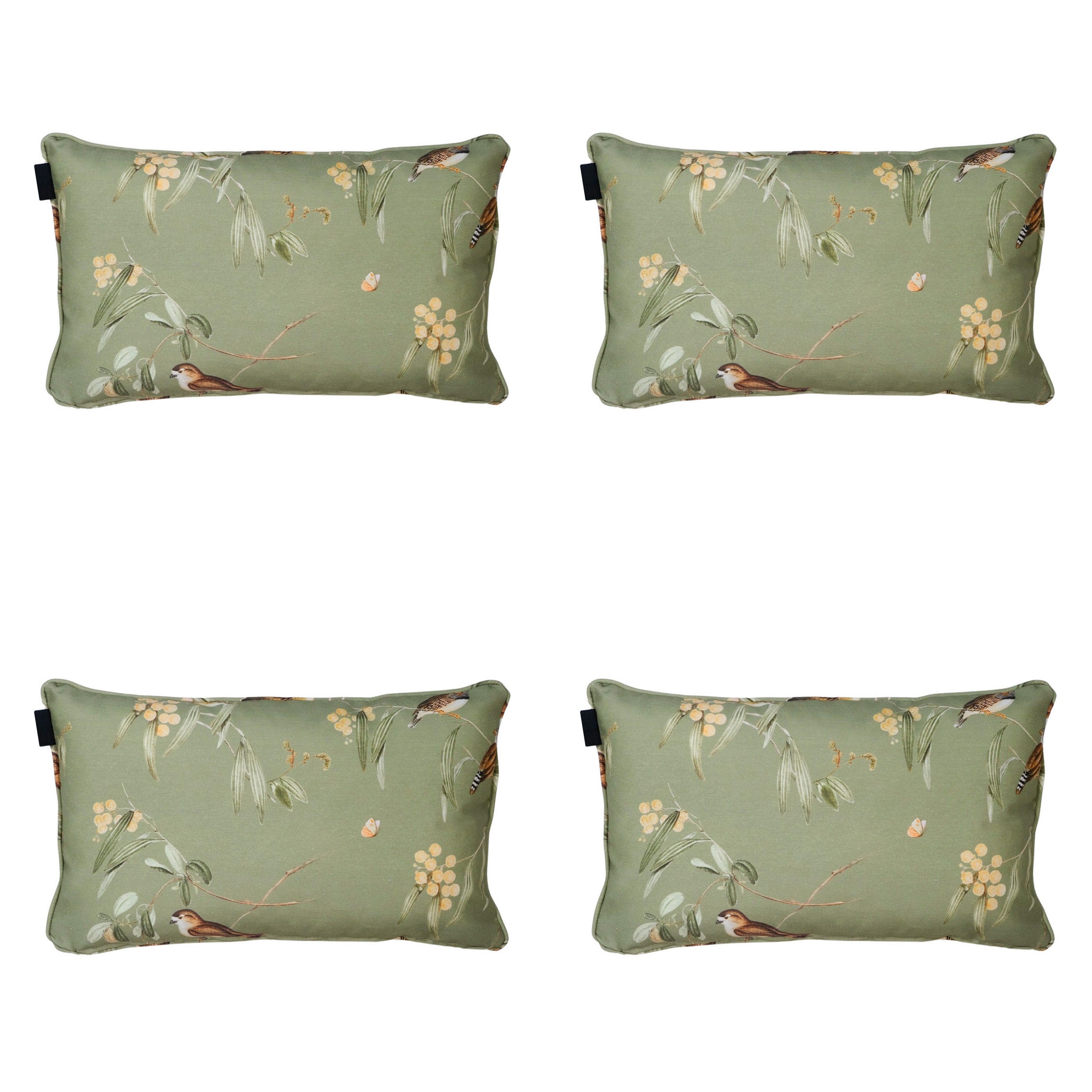 DEKORATIONSKISSEN Aria - Grün - 30/50/10 cm - 4er-Set - Grün, Textil (50/30cm) - Madison