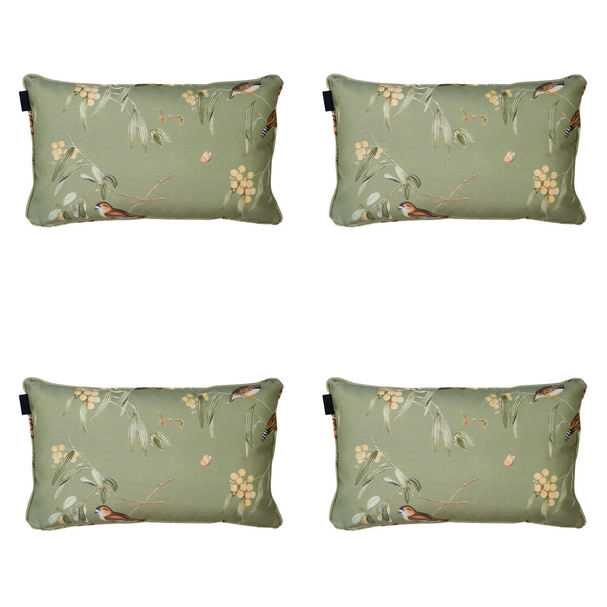 DEKORATIONSKISSEN Aria - Grün - 30/50/10 cm - 4er-Set - Grün, Textil (50/30cm) - Madison