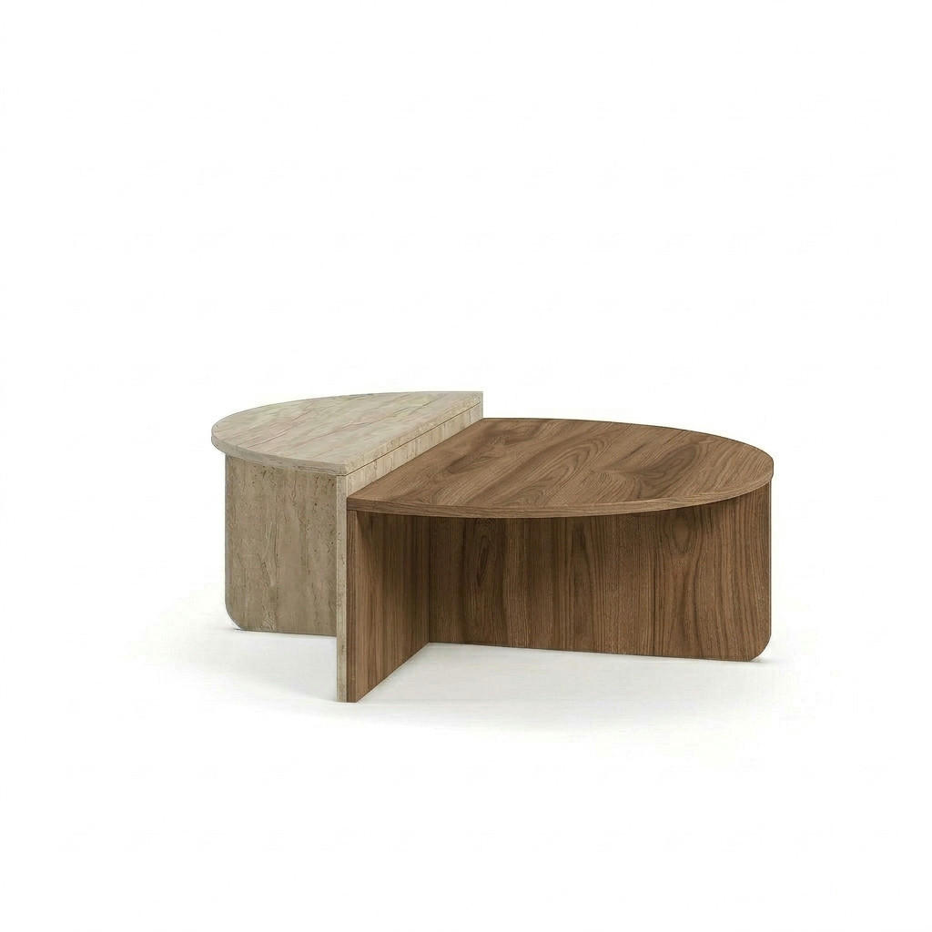 Decortie Couchtisch Braun 90x37x90 cm