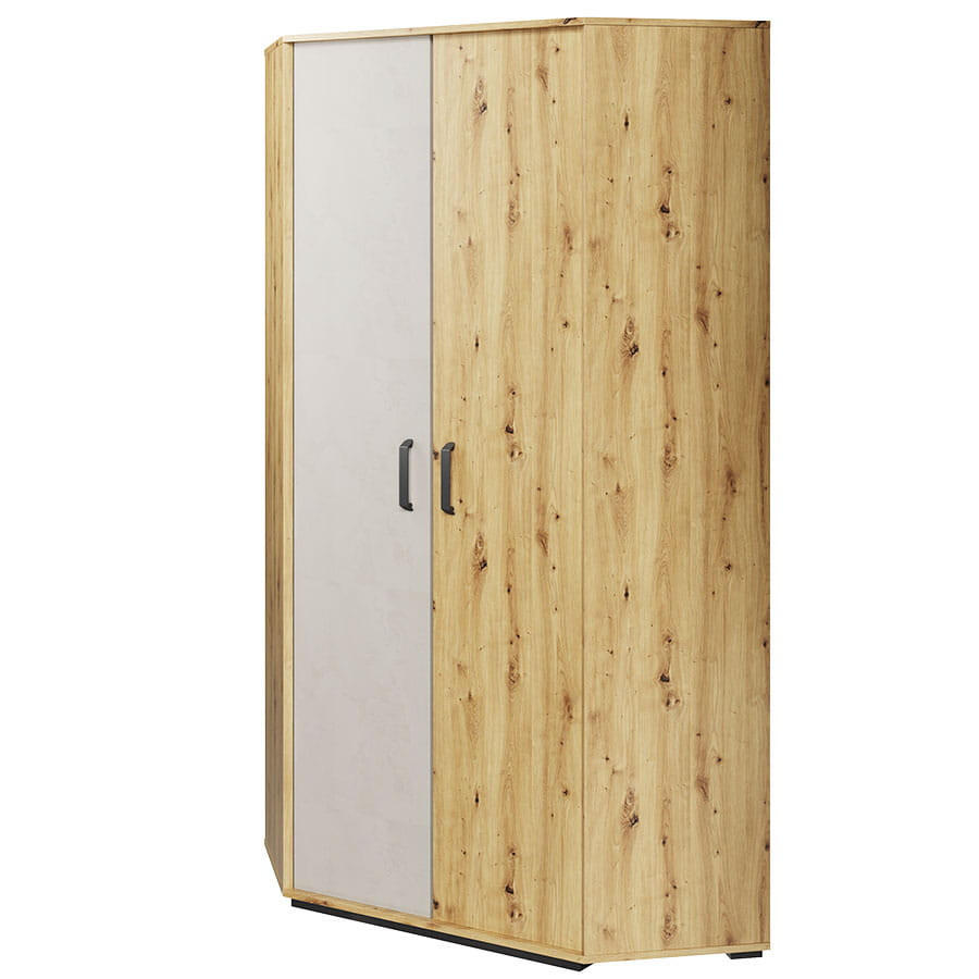 ECKSCHRANK Qubic QB-01 - Eiche Artisan, Holzwerkstoff (74/195/95cm) - Meblini
