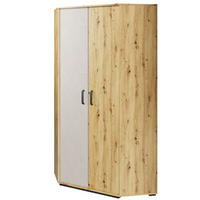 ECKSCHRANK Qubic QB-01 - Eiche Artisan, Holzwerkstoff (74/195/95cm) - Meblini