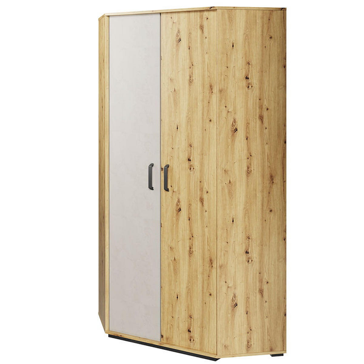 ECKSCHRANK Qubic QB-01 - Eiche Artisan, Holzwerkstoff (74/195/95cm) - Meblini