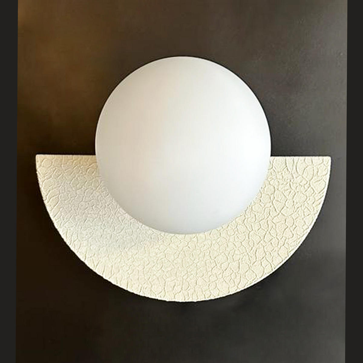 WANDLEUCHTE Innen Vintage 20/13 cm - Creme, Glas/Metall (20/17/13cm) - Bamyum
