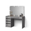 SCHMINKTISCH Imola Grau 120 cm mit LED Beleuchtung - Grau, Holzwerkstoff (120/75/55cm) - Livinity®