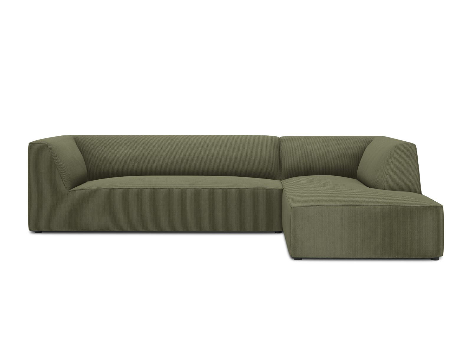 ECKSOFA rechts Ruby aus Cord grün 4 Sitzplätze - Grün, Textil (180/273cm) - Micadoni