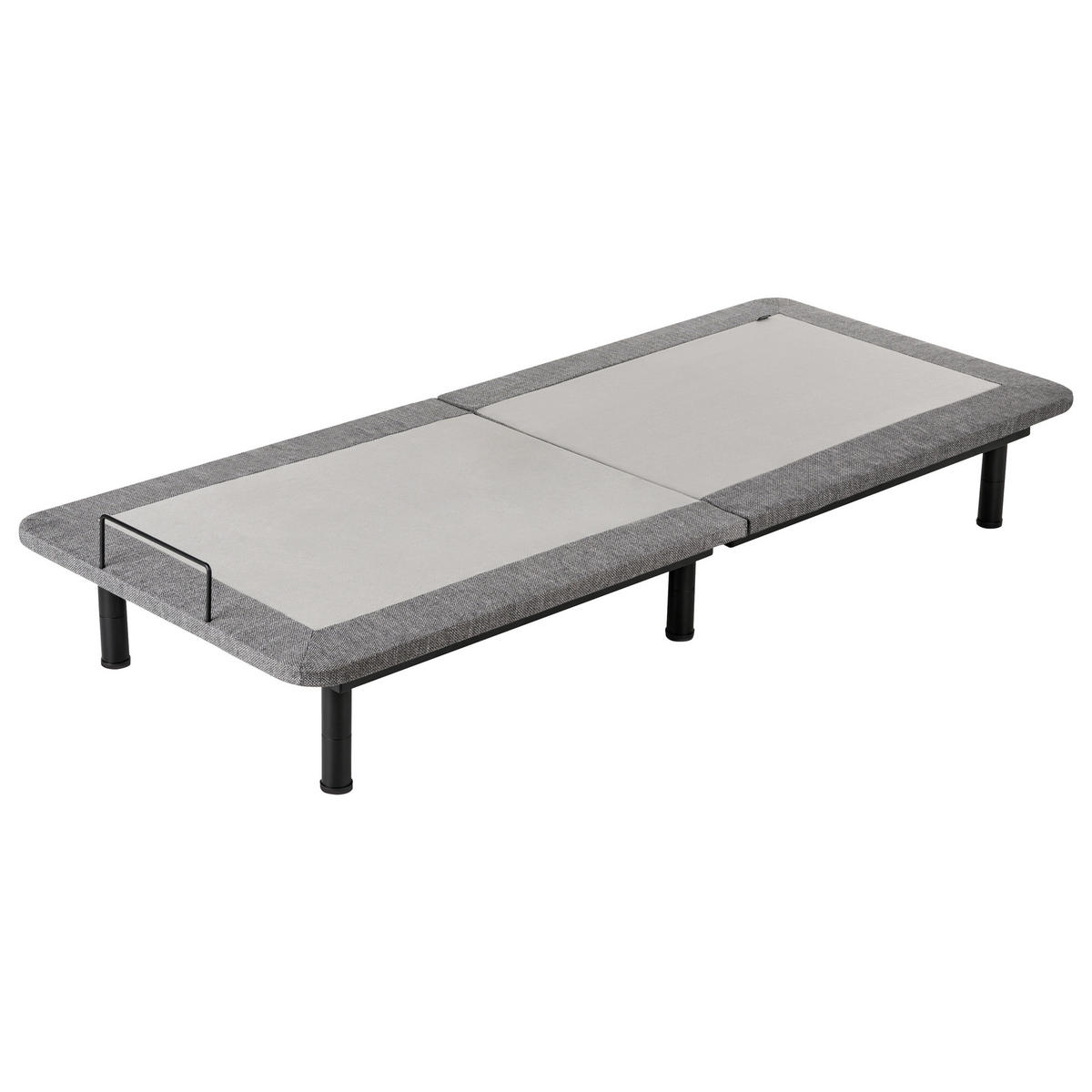 LATTENROST elektrisch verstellbar BRUNOY 80 x 200 cm Grau - Schwarz/Grau, Metall (80/200cm) - Beliani
