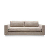 BETTSOFA SCORZA Beige Velours-Stoff mit Schlaffunktion - Beige, Textil (95/82/244cm) - MASSENO
