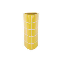 VASE Retro Tiles Triangular Medium - Gelb - 12,6/11,5/26 cm - Gelb, Stein (26cm) - Present Time