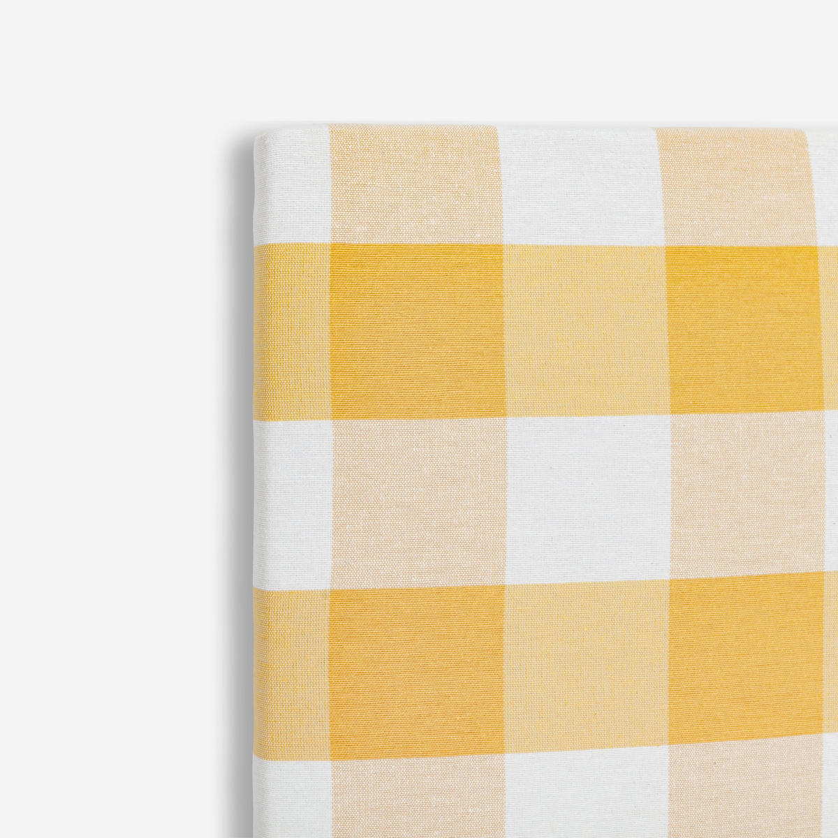 KOPFTEIL Gepolstertes Vichy-Stoff Gelb 145/52/3 cm LAREDO - Gelb, Textil (145/52/3cm) - RNT By Really Nice Things