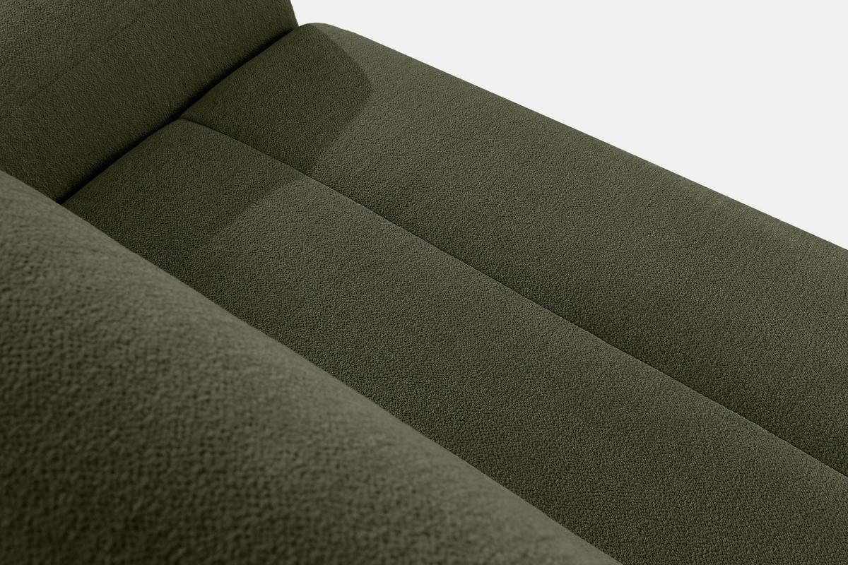 ECKSOFA LINKS BLUME, Dunkelgrün - Dunkelgrün, Holz/Holzwerkstoff (271/164cm) - KONSIMO®