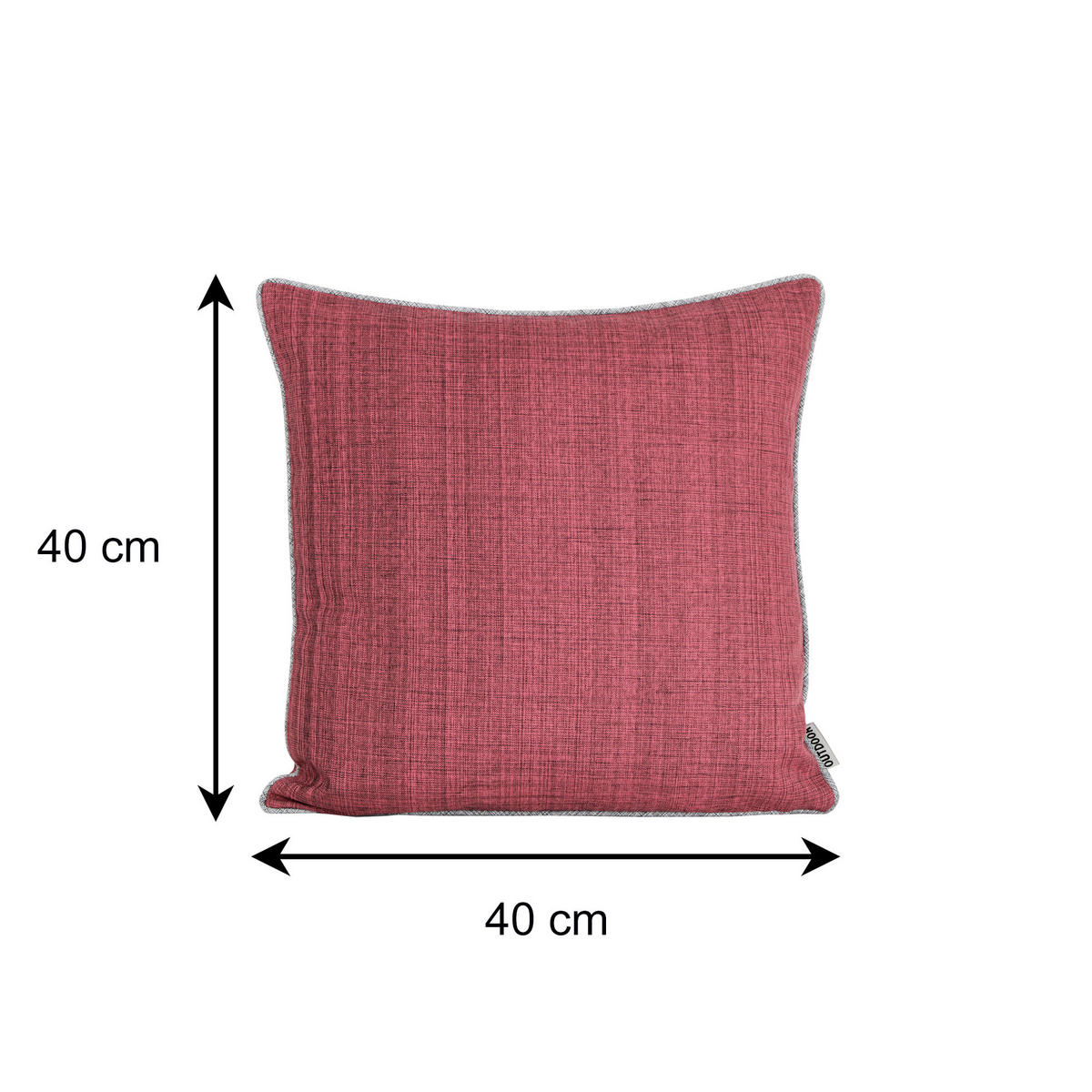 KISSENBEZUG Outdoor meliert 40x40 cm Altrosa - Altrosa, Textil (40/40cm) - TiborTex