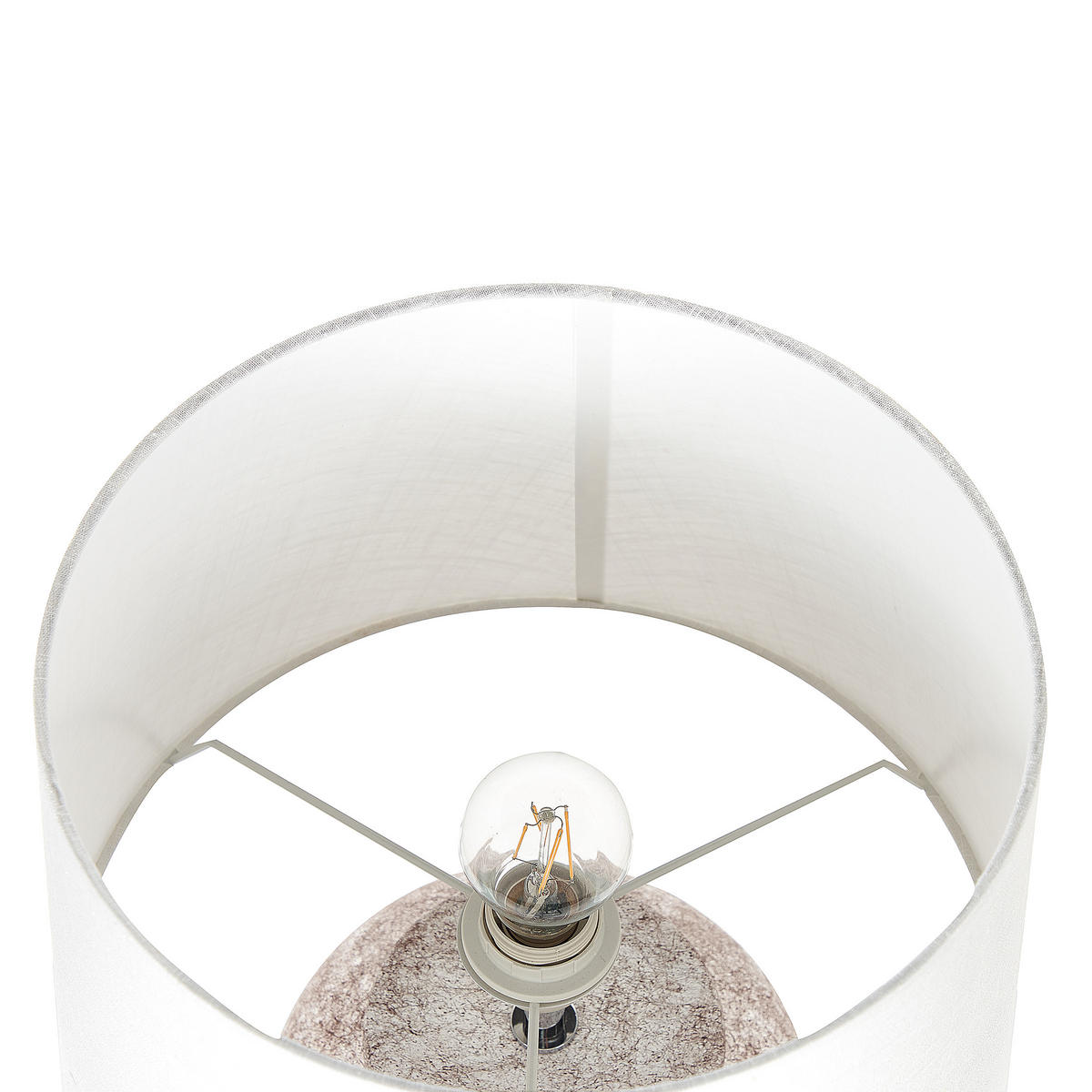 TISCHLAMPE Mareb 35/35/47 cm - Beige, Keramik (35/35/47cm) - Beliani