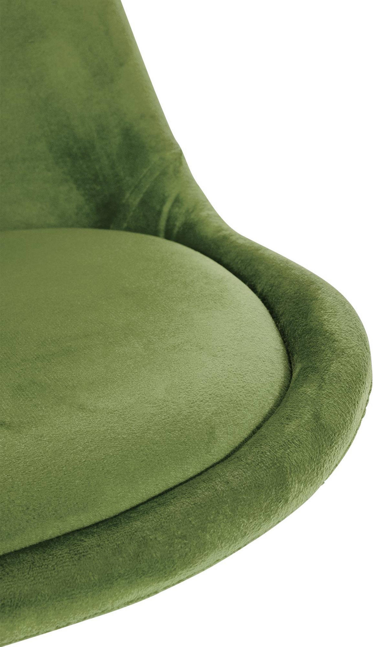 STUHL 4er Set Samt hellgrün - Naturfarben/Hellgrün, Holz/Textil (48/81/54cm) - CLP