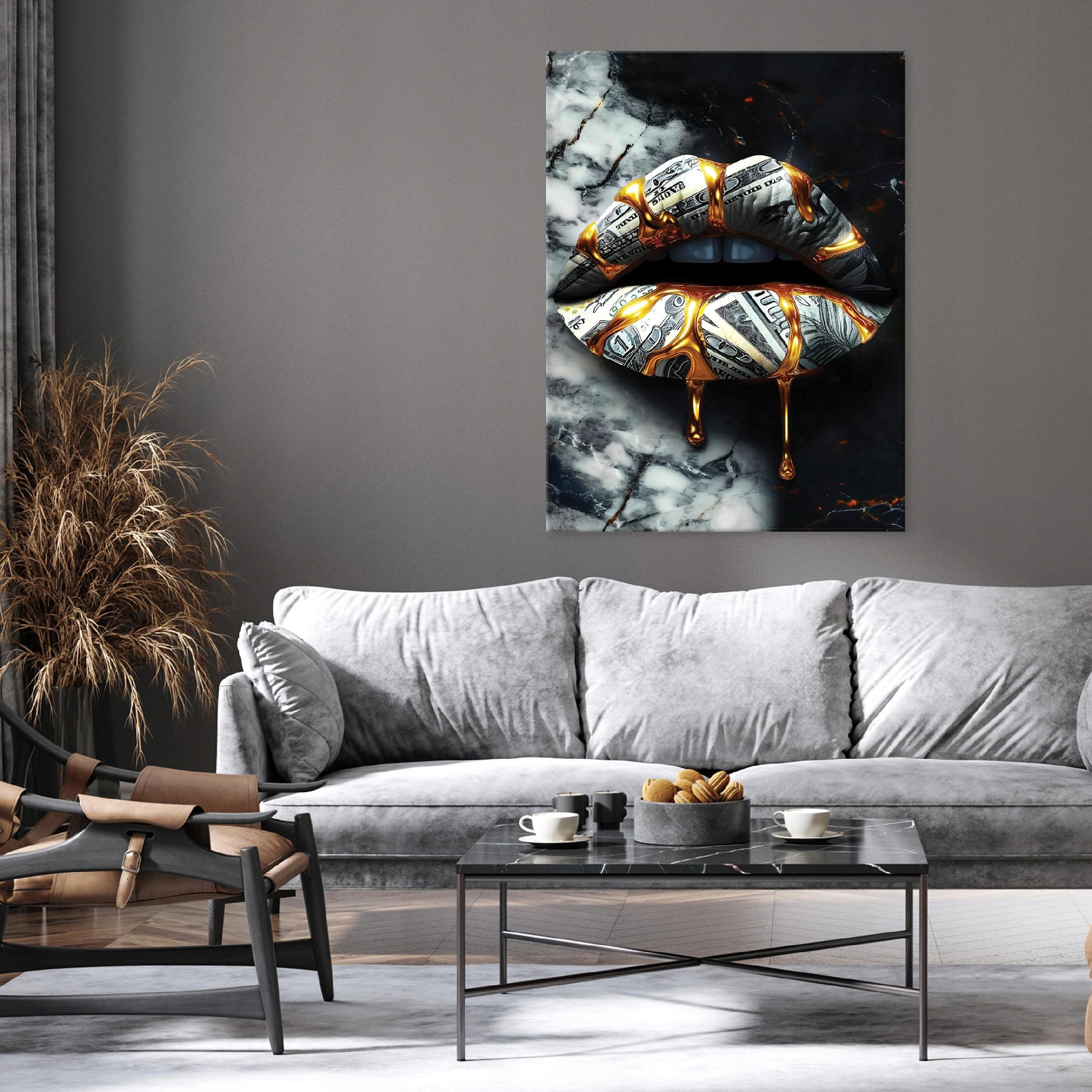 BILDER auf Leinwand Frau Abstrakt 120x80 - Multicolor, Holzwerkstoff (80/120cm) - Wallarena