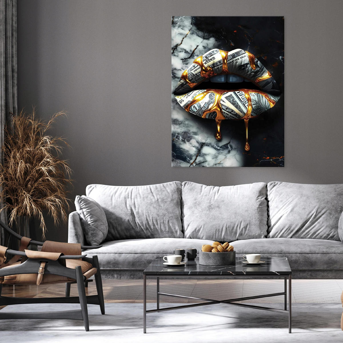 BILDER auf Leinwand Frau Abstrakt 60x40 - Multicolor, Holzwerkstoff (40/60cm) - Wallarena
