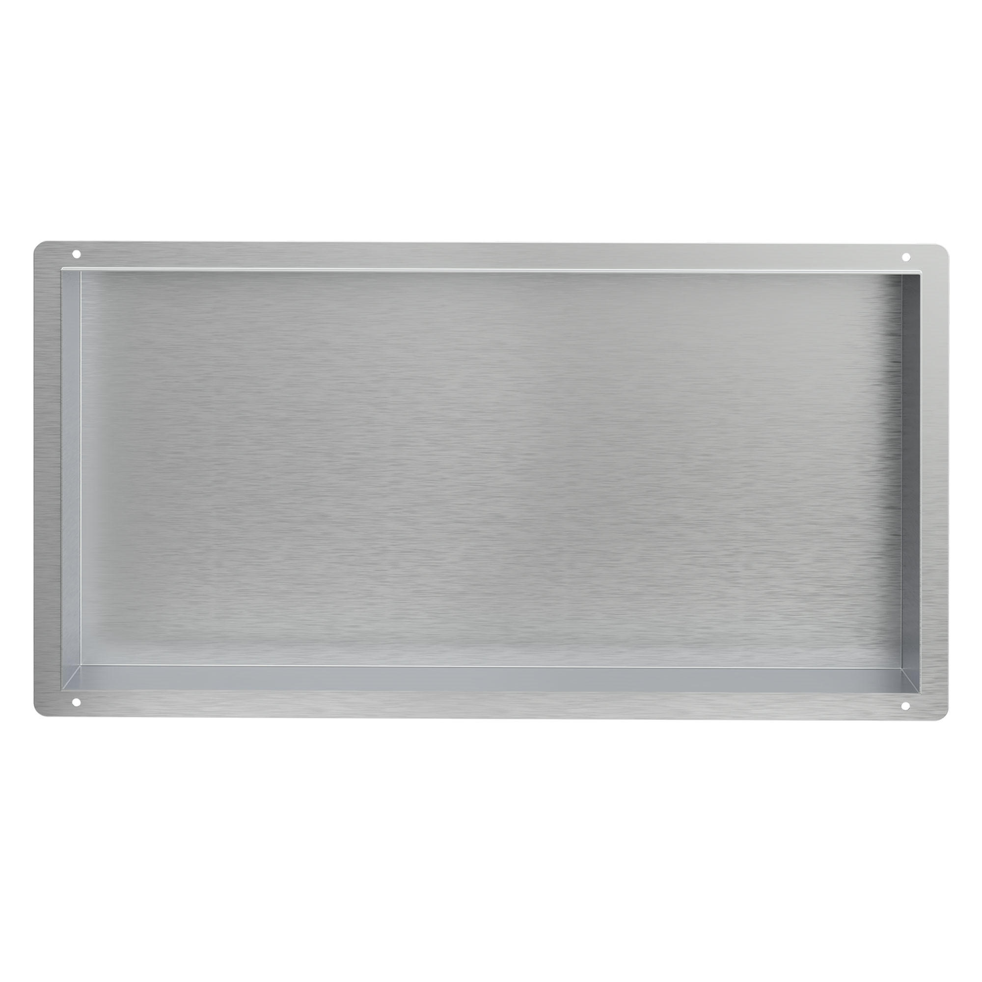 DUSCHNISCHE Silber 60/30 cm - Silberfarben, Metall (34/10/64cm) - LuxeBath