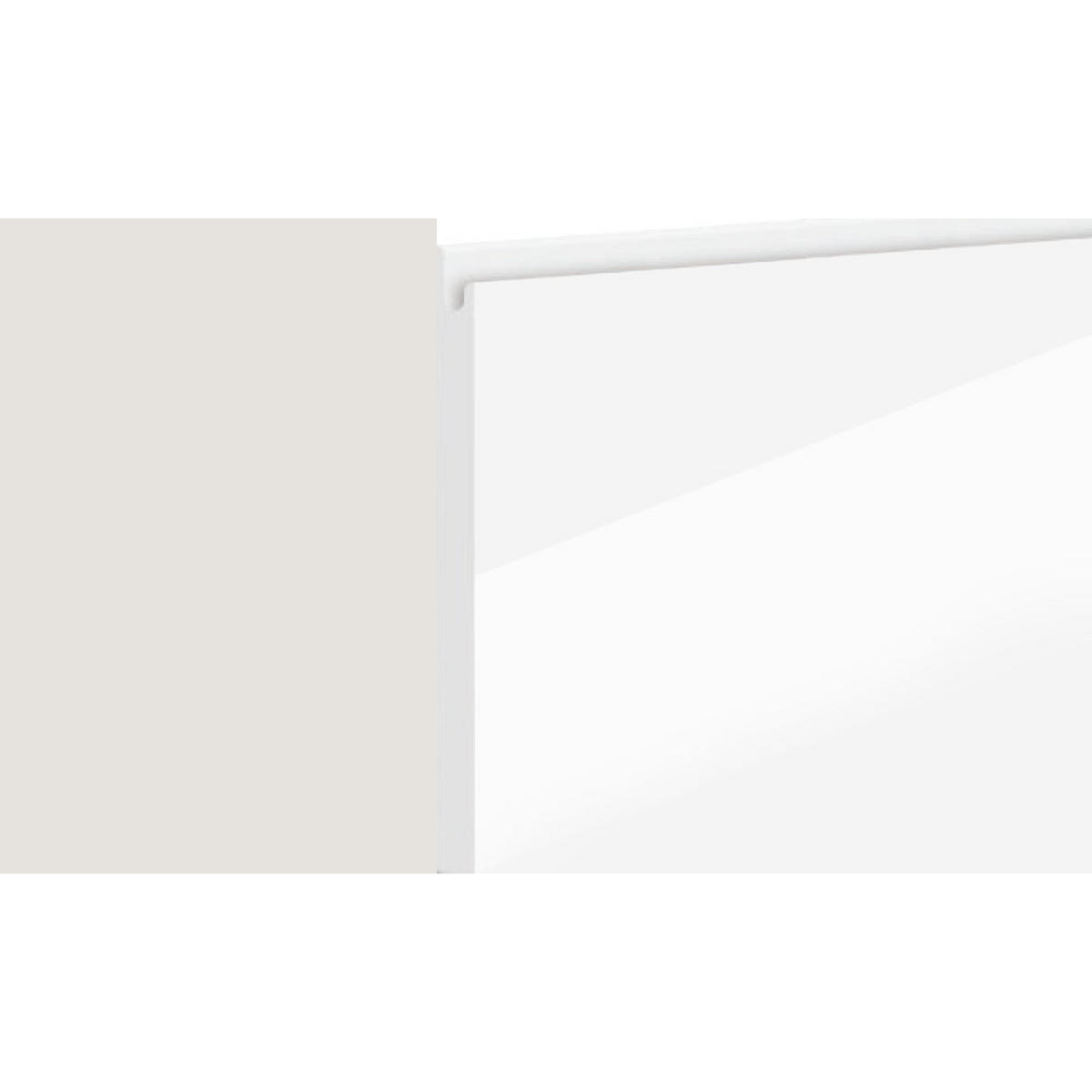 WINKELKÜCHE grau matt / Acryl weiß Hochglanz 285 / 180 / 207cm 9-teilig - Weiß Hochglanz/Grau, Holzwerkstoff (285/207/180cm) - Feldmann-Wohnen