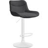 BARHOCKER Stoff dunkelgrau - Dunkelgrau/Weiß, Textil/Metall (49/85/51cm) - CLP