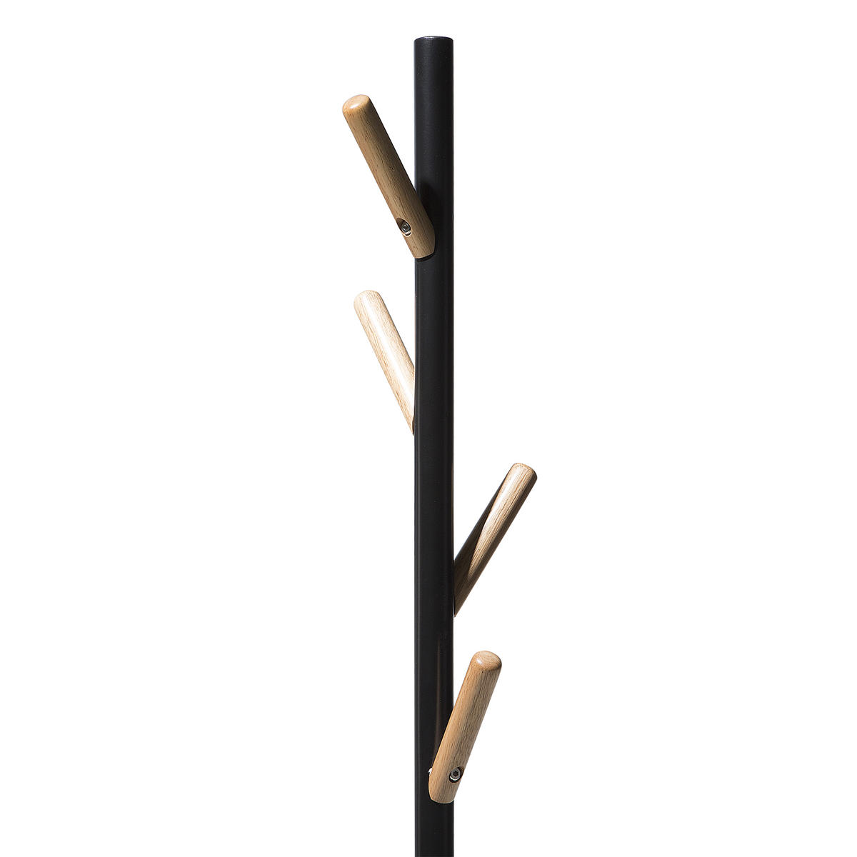 KLEIDERSTÄNDER Metall/Kiefernholz schwarz 170 cm Albin - Hellbraun/Schwarz, Metall (30/170/30cm) - Beliani