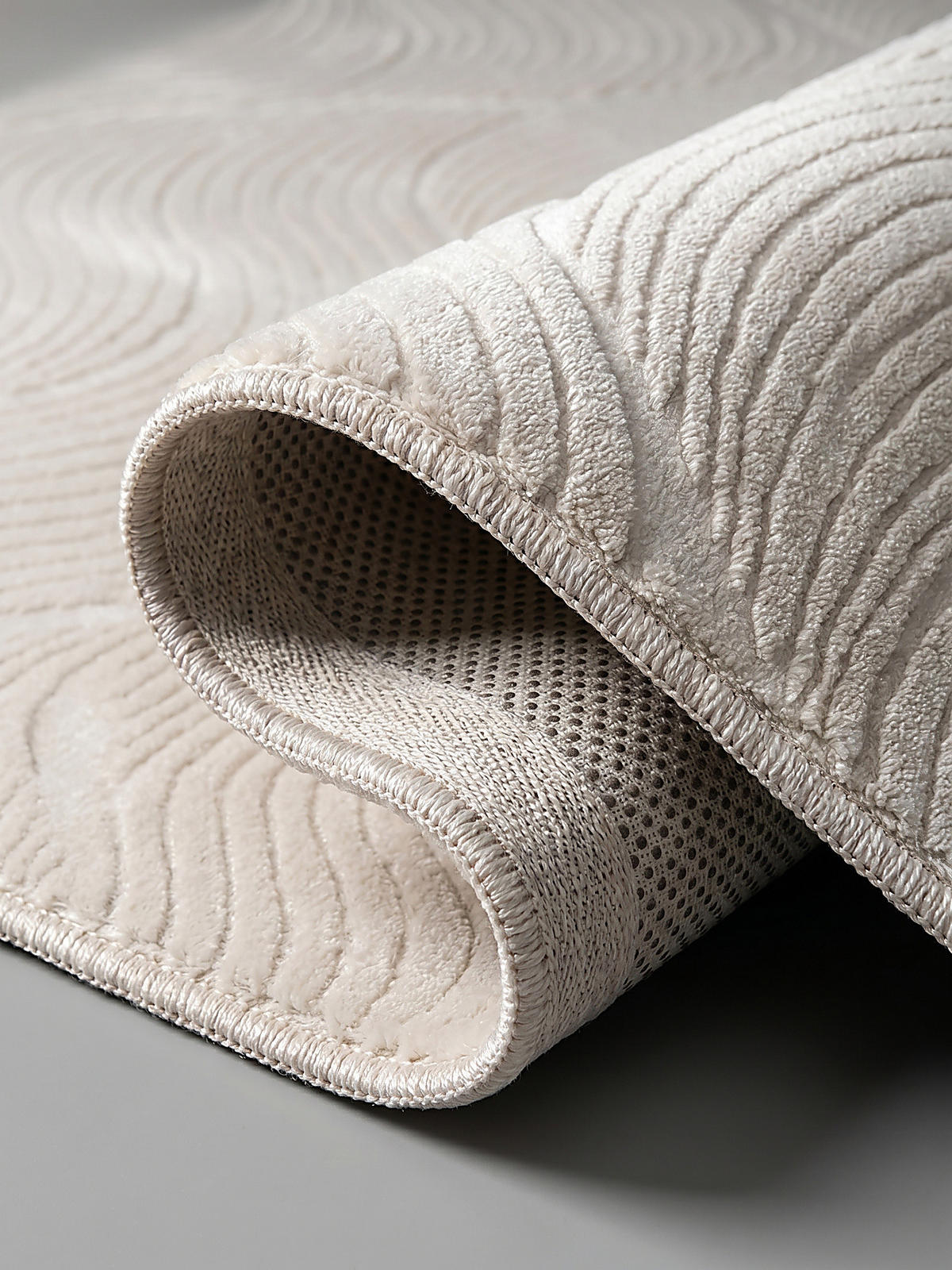 KURZFLORTEPPICH Antirutsch Geometrisch DALAR Polypropylen Creme 140 x 200 cm - Beige, Textil (140/200cm) - KADIMA DESIGN