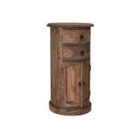 KOMMODE Sheesham 40x40x74 grau geölt LEEDS #16 - Grau, Holz (40/74/40cm) - Massivmoebel24