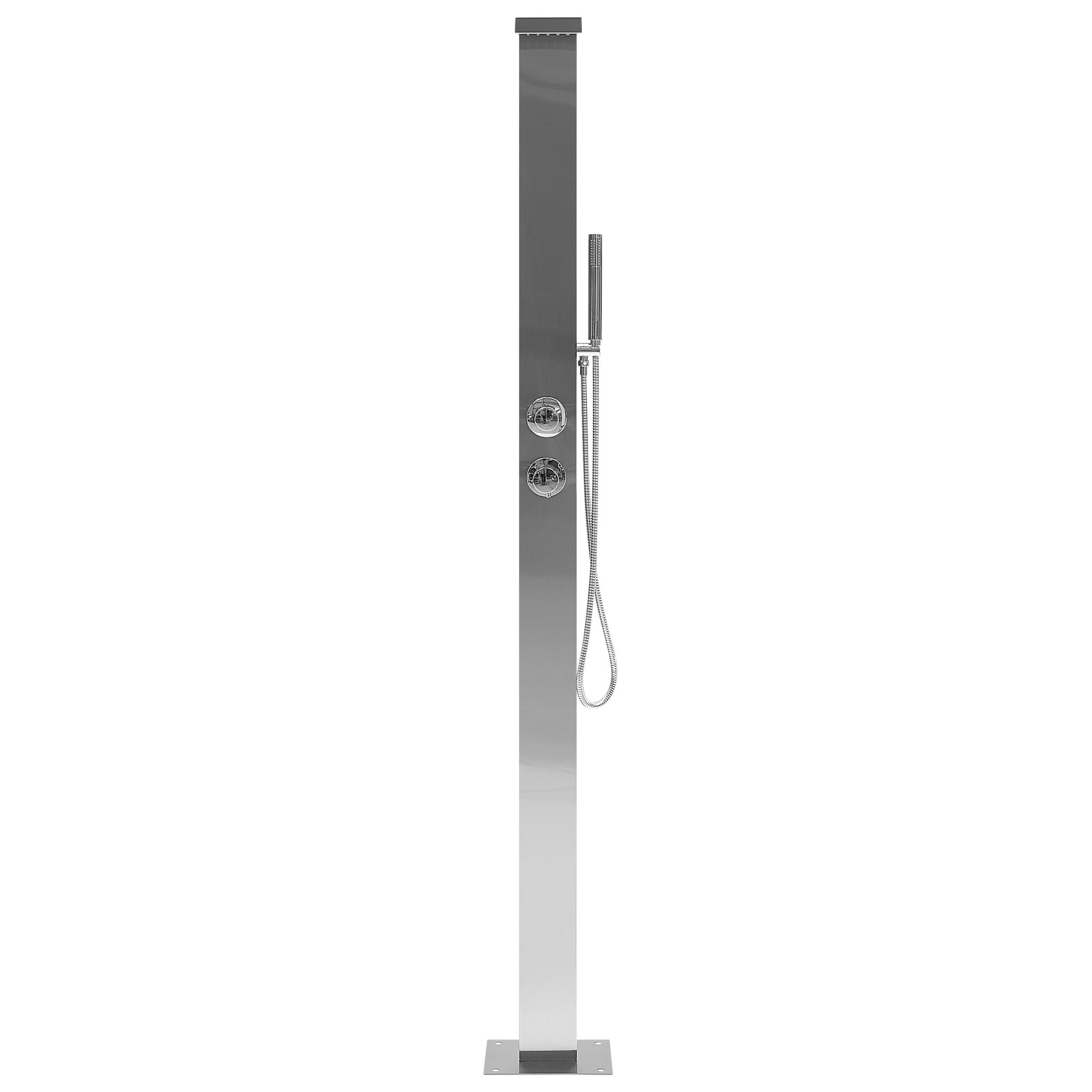 GARTENDUSCHE Silber Lotzorai - Silberfarben, Metall (26/210/50cm) - Beliani