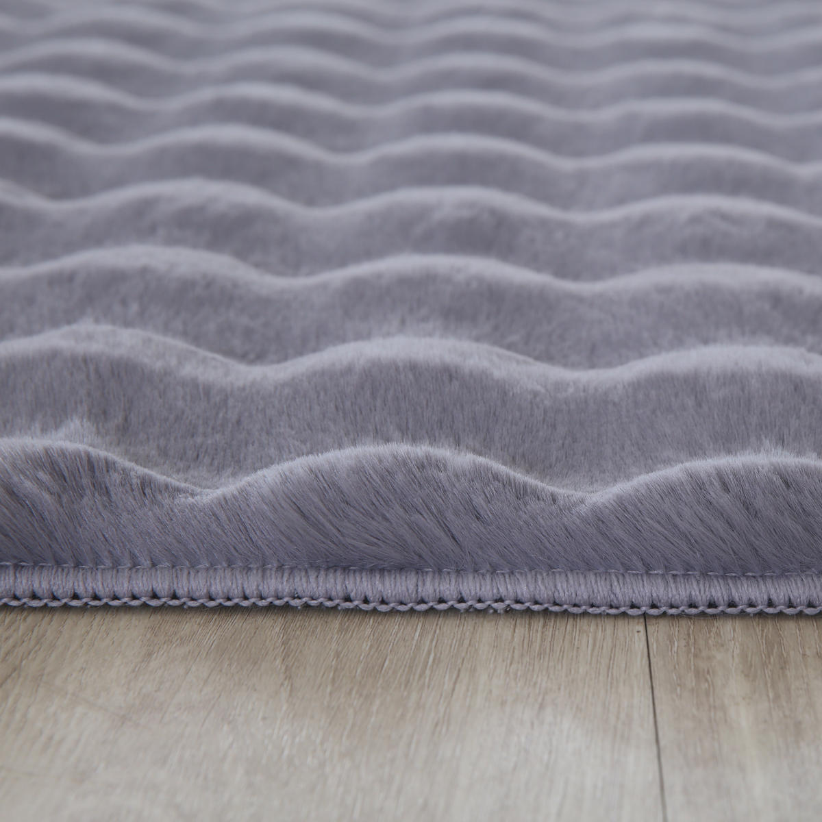 TEPPICH Waschbar Hochflor Uni Polyester Wohnzimmer Grau Rechteckig 160x230 - Grau, Textil (160/230cm) - KADIMA DESIGN