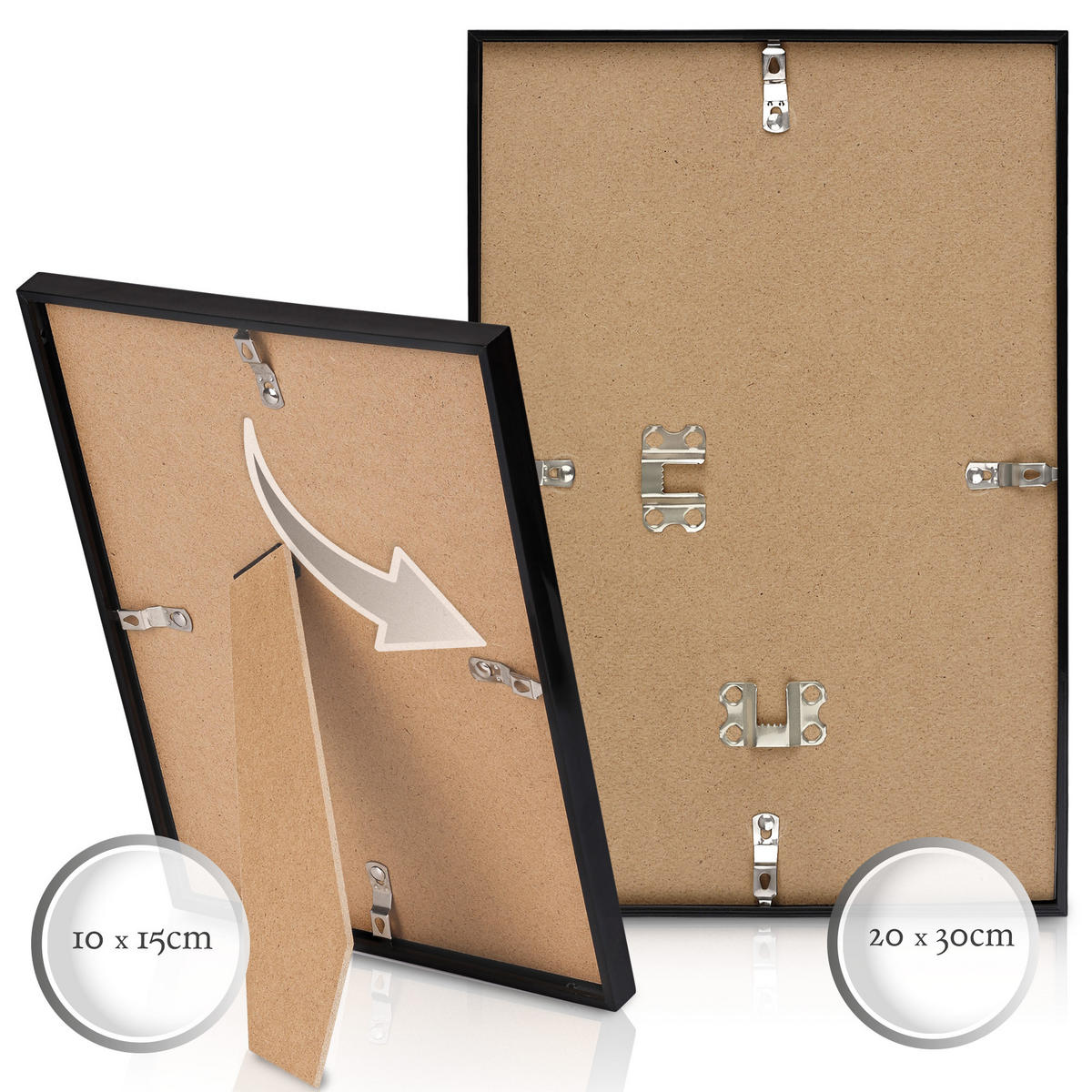 BILDERRAHMEN Blossom Kunststoff Schwarz (24tlg) - Schwarz, Kunststoff (26/2/35cm) - BoMoe