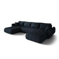 WOHNLANDSCHAFT Misato In Wind - Dunkelblau, Holzwerkstoff/Textil (384/85/175cm) - Fun Möbel