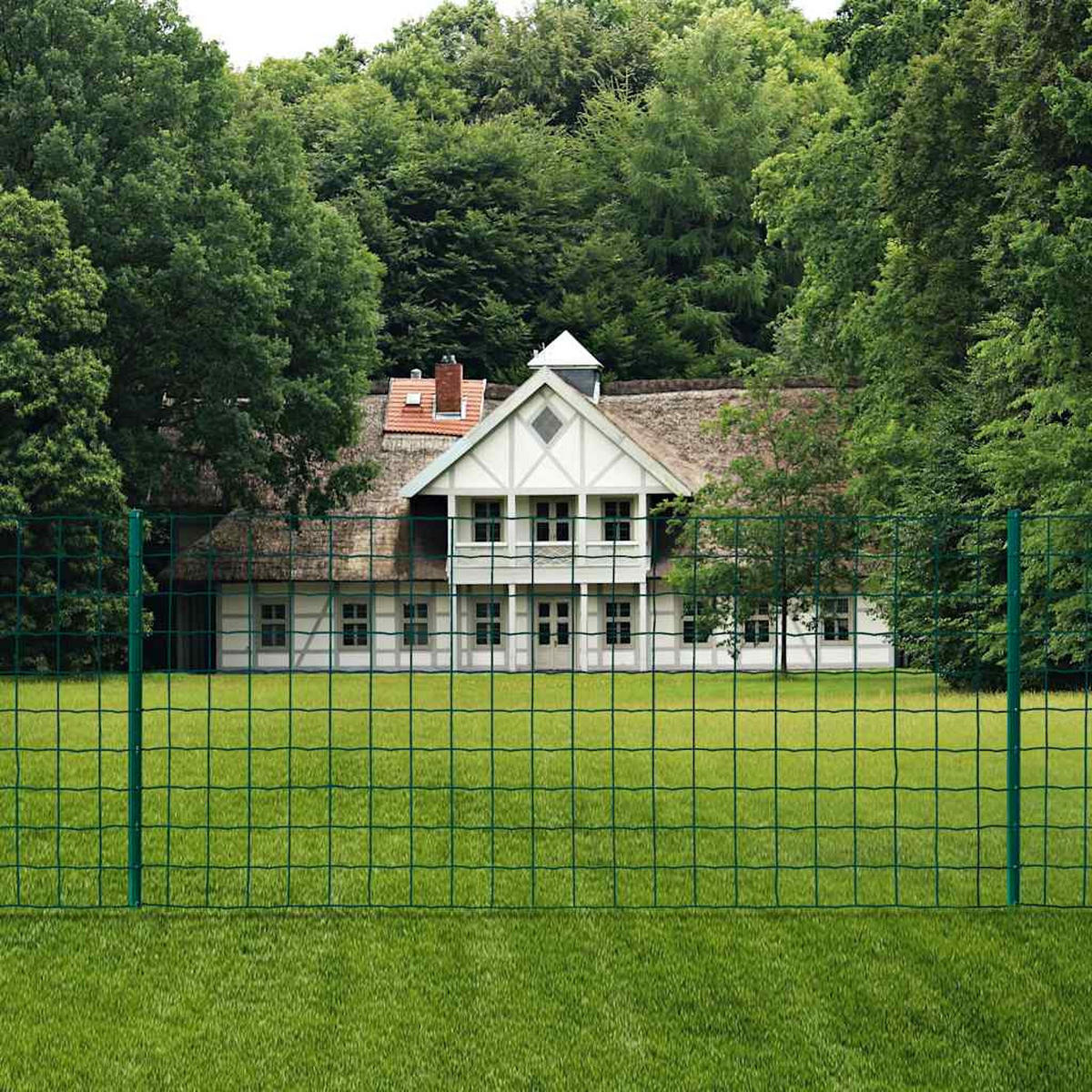 METALLZAUN Stahl 20/1,2 M Grün - Grün, Metall (3/120cm) - vidaXL