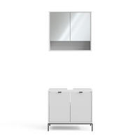 BADMÖBEL-SET Eliza Weiß 2 Teile - Weiß, Holzwerkstoff (70/63/45cm) - Vicco