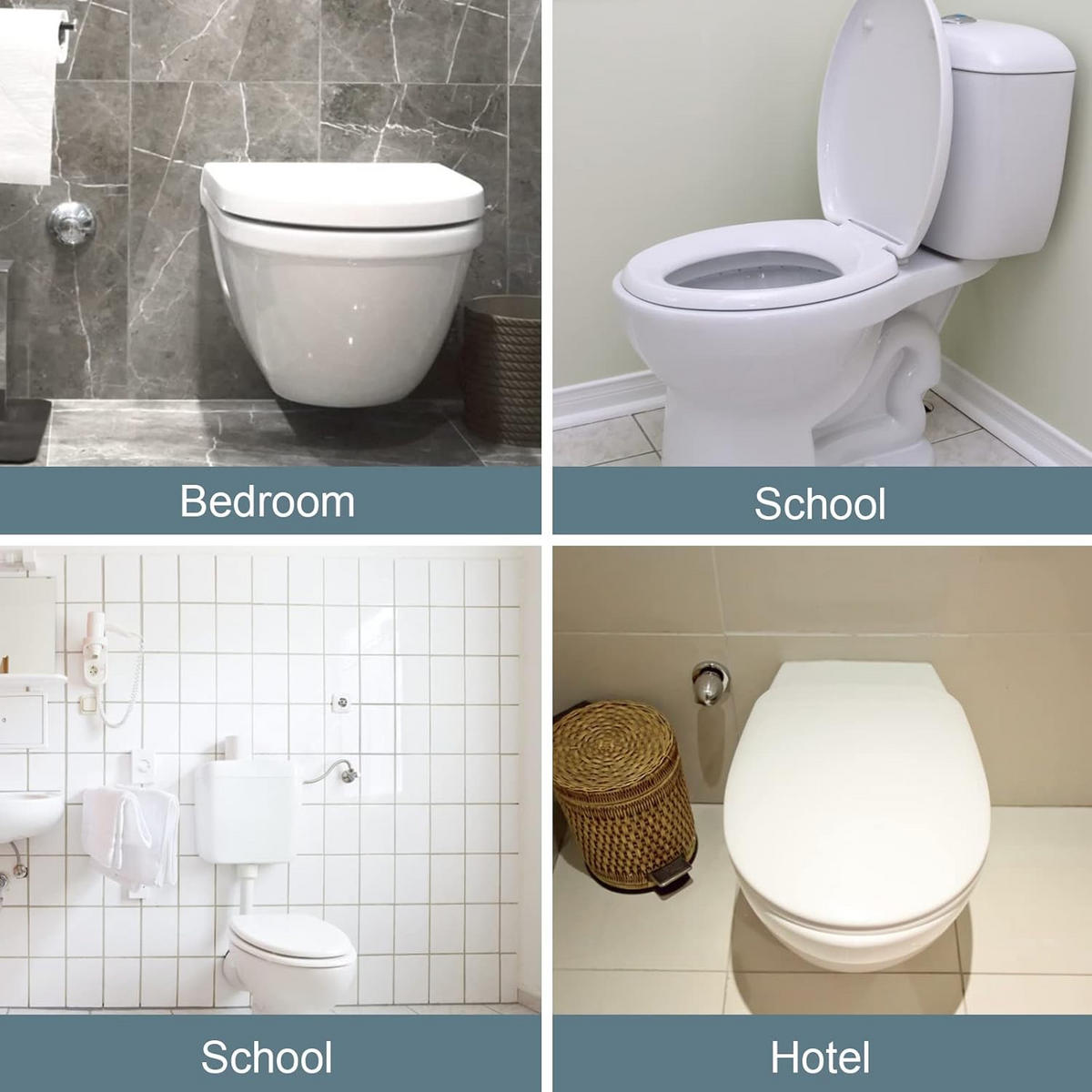 TOILETTENBÜRSTE – (Weiß, 40 cm lang) – 2er-Set - Weiß, Kunststoff (3/40/7cm)