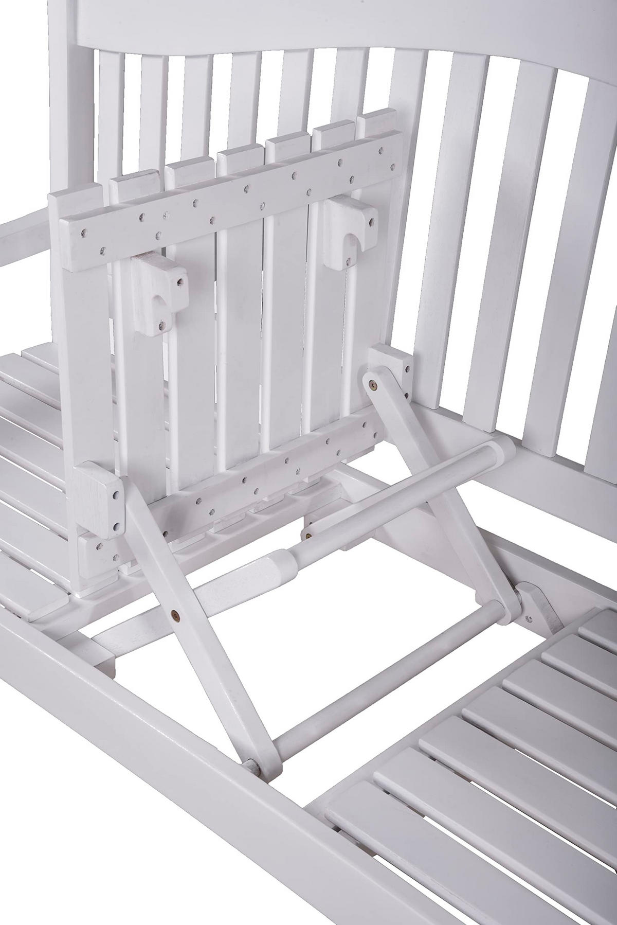 GARTENBANK Lucca hochklappbarer Tisch Terrassenbank - Grau, Holz (63/105/150cm) - DELUKE