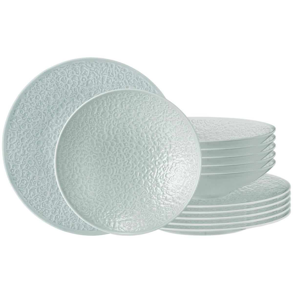 TAFELSERVICE Nori Home hellblau 12er Set - Hellblau, Keramik (1/1/1cm) - Seltmann Weiden