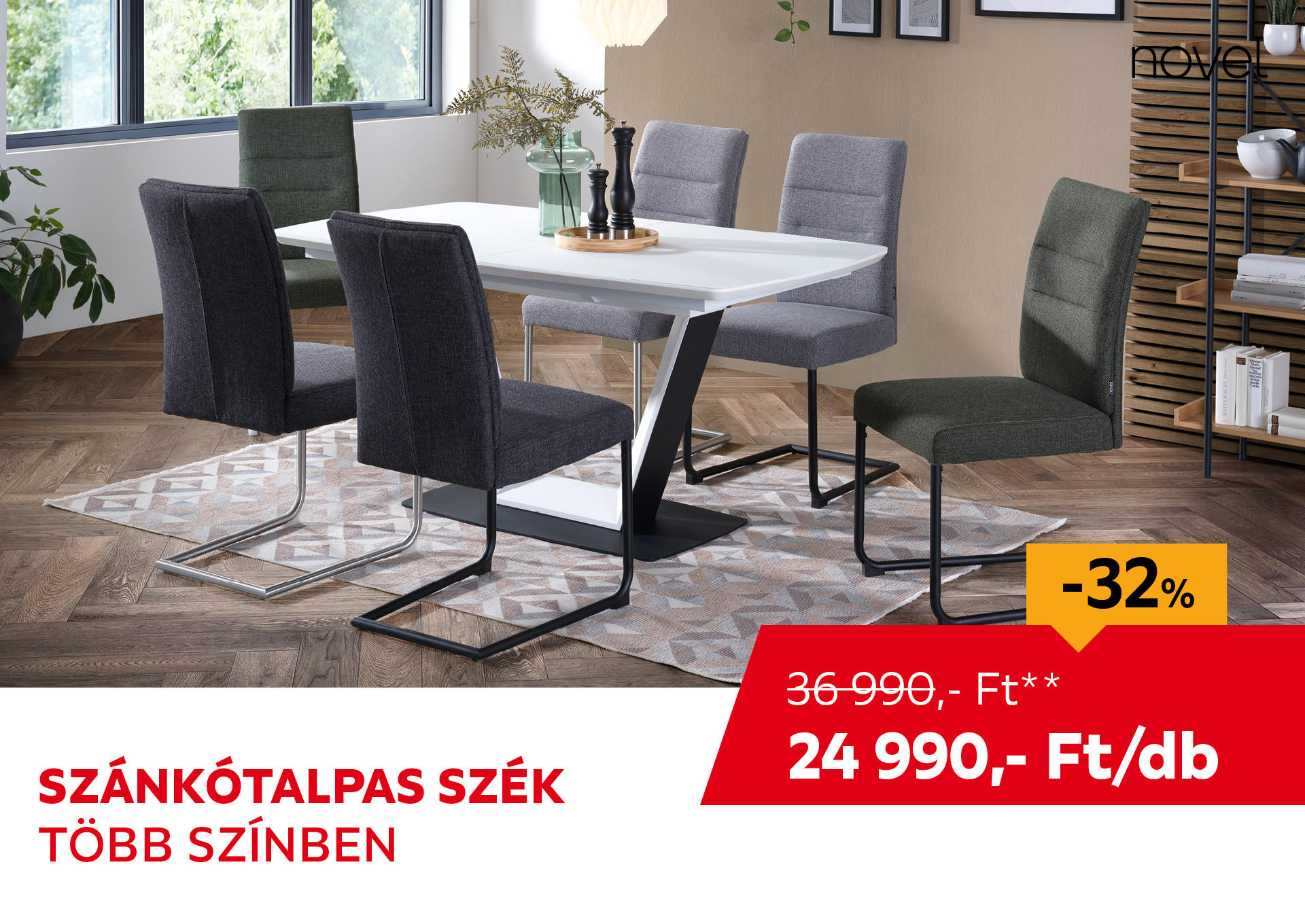 SZÁNKÓTALPAS SZÉK Kiemelt termék 36990 Ft.- helyett 24990 Ft.-