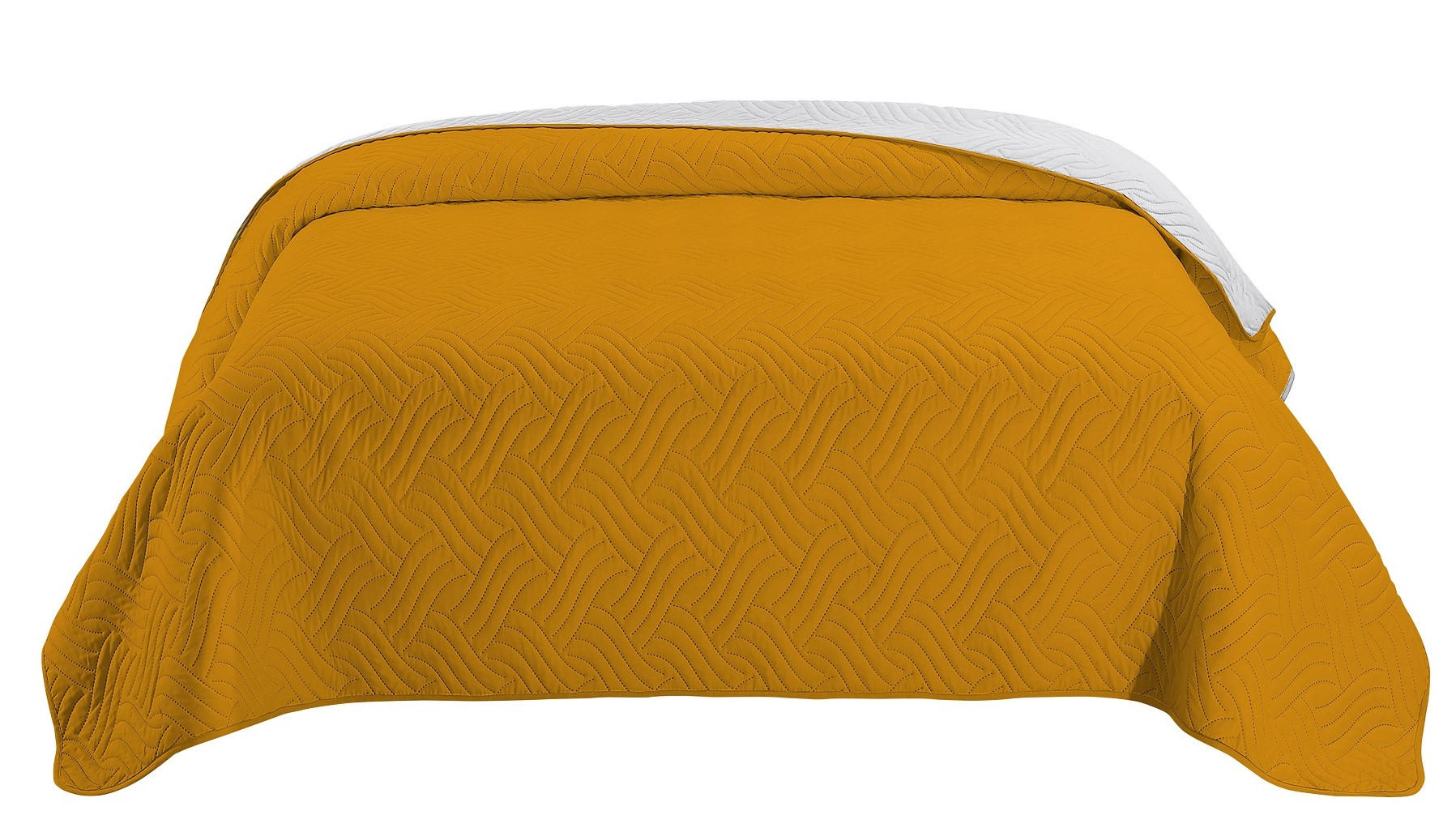 TAGESDECKE Wende-Design gelb 170/210 cm Duo-Color - Gelb, Textil (170/210cm) - wometo