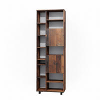 BADSCHRANK Ilias Eiche rustikal 60 x 190 cm mit Türen und offenen Fächern - Wildeiche, Holzwerkstoff (60/190/30cm) - Vicco