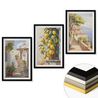 WANDBILDER 3er-Set - 40x60 cm Schwarzer Rahmen - Lemon Streets Meerblick - Schwarz, Kunststoff (40/60cm) - ArtPrintCave