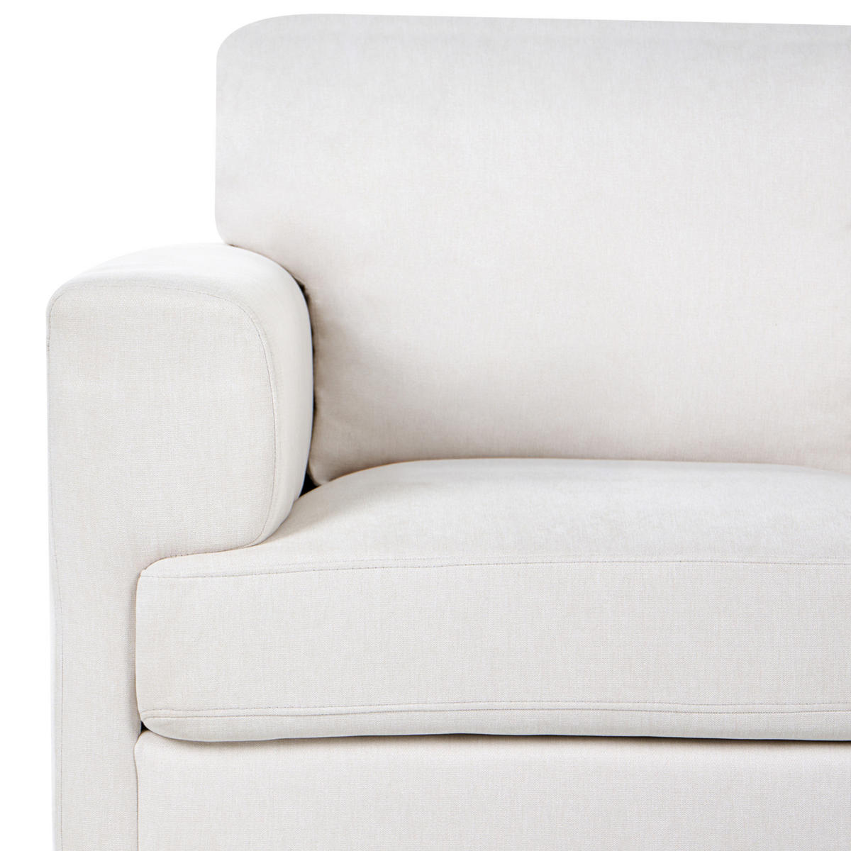 2-SITZER-SOFA Stoff Hellbeige Lousto - Beige/Schwarz, Textil (156/85/65cm) - Beliani