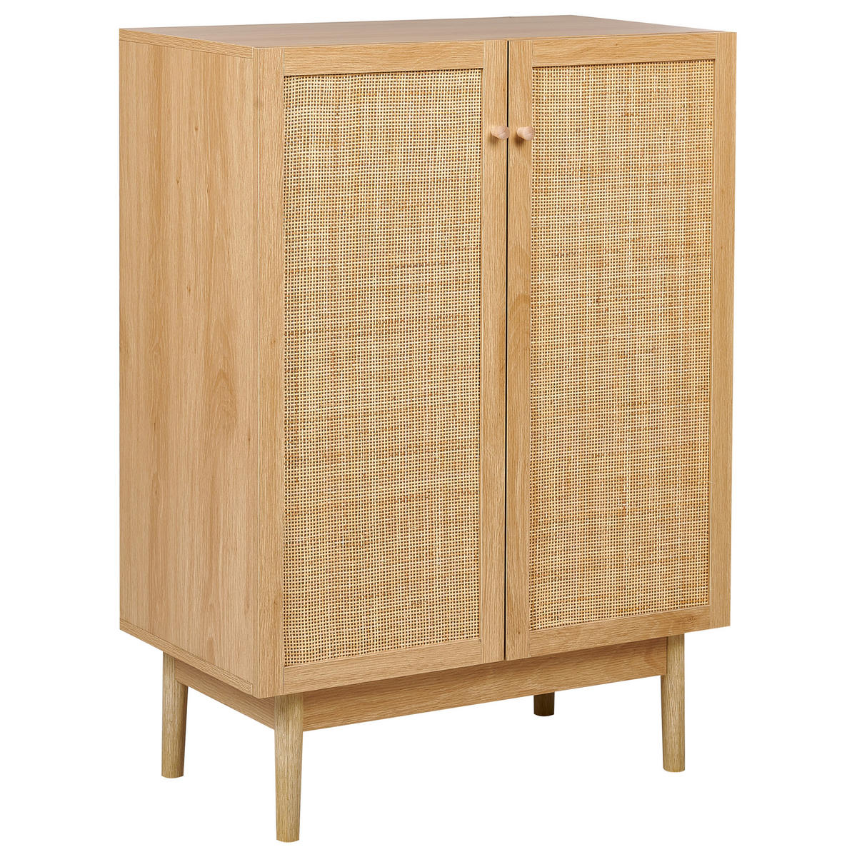 SIDEBOARD Heller Holzfarbton Nivo - Hellbraun, Holzwerkstoff (73/102/41cm) - Beliani