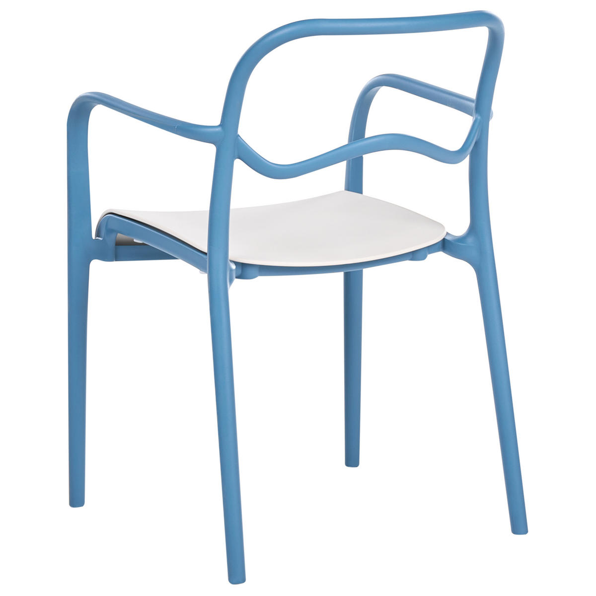 GARTENSTUHL 2er Set Kunststoff Blau Thasos - Blau, Kunststoff (57/80/57cm) - Beliani