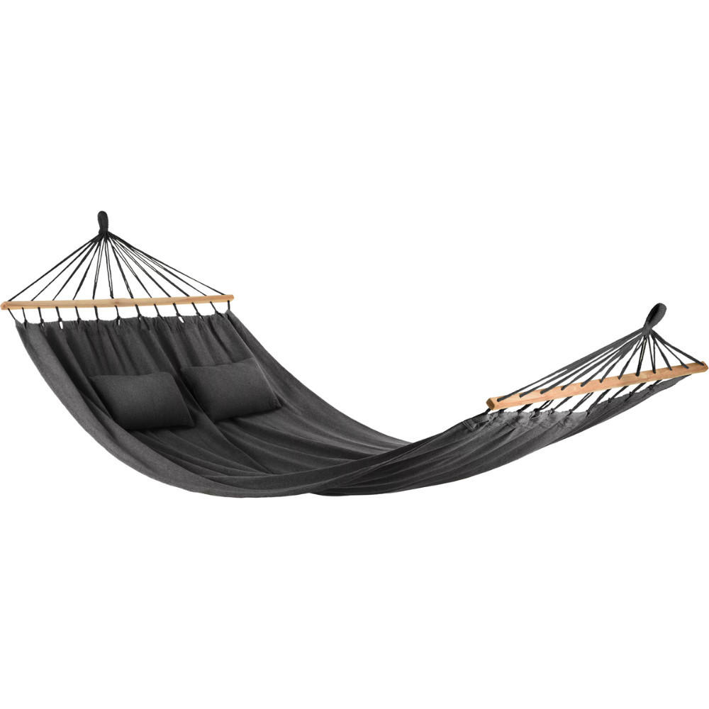 HÄNGEMATTE mit Kissen, 200/150 cm, bis 200 kg, für 2 Personen - Dunkelgrau, Textil (200/1/150cm) - Outtec