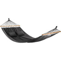 HÄNGEMATTE mit Kissen, 200/150 cm, bis 200 kg, für 2 Personen - Dunkelgrau, Textil (200/1/150cm) - Outtec