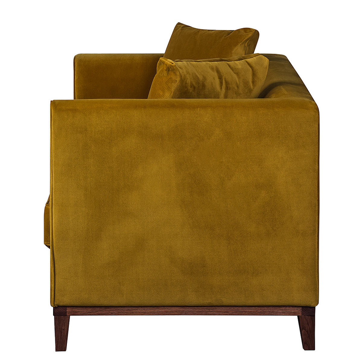 2-SITZER SOFA - Gelb, Holz/Textil (180/79/82cm) - home24