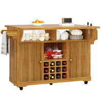 SERVIERWAGEN mit Stauraum und Ausziehfunktion 142,5 x 80 x 95 cm Dark Brown - Braun, Holz (80/95/142.5cm) - Beauniv
