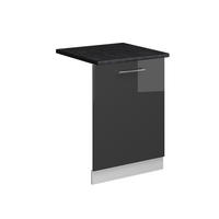 GESCHIRRSPÜLBLENDE Fame-Line Anthrazit Hochglanz 60 cm , AP Anthrazit - Schwarz Hochglanz/Anthrazit, Holzwerkstoff (60/81.8/1.6cm) - Vicco